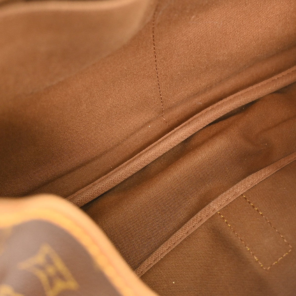 Louis Vuitton Saumur Handbag Monogram Canvas Brown Canvas Shoulder Bag Bag (Pre-Owned)