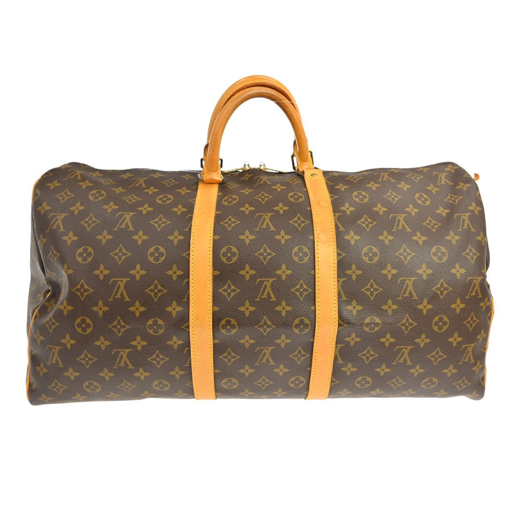 Louis Vuitton Keepall Bag Monogram Canvas Brown Canvas Travel Bag Bag (Pre-Owned)