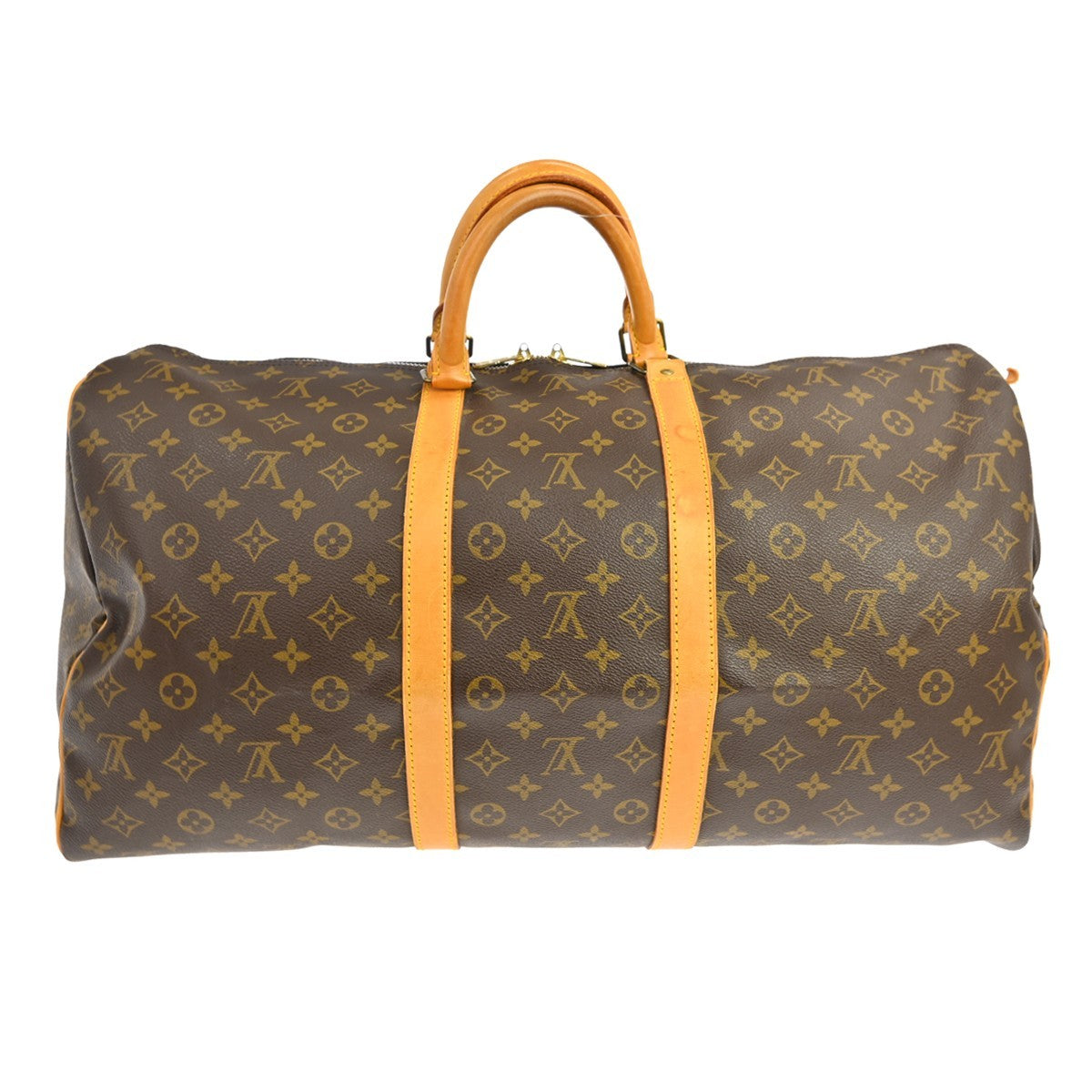 Louis Vuitton Keepall Bag Monogram Canvas Brown Canvas Travel Bag Bag (Pre-Owned)