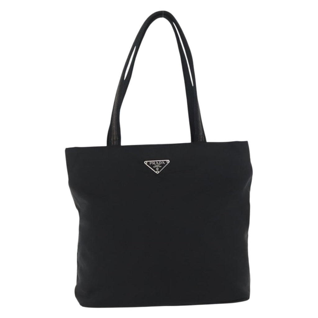 Prada Vintage Tote Nylon Black Nylon Tote Bag Bag (Pre-Owned)