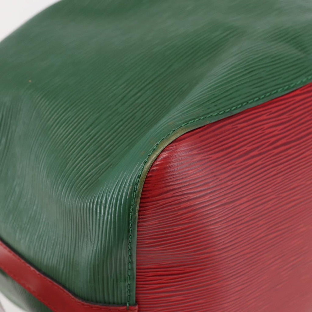 Louis Vuitton Bicolor Petit Noe Handbag Epi Leather Green Leather Bag (Pre-Owned)