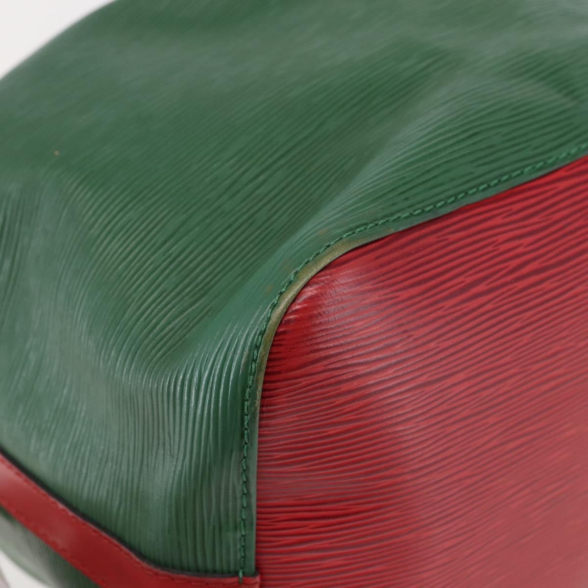 Louis Vuitton Bicolor Petit Noe Handbag Epi Leather Green Leather Bag (Pre-Owned)