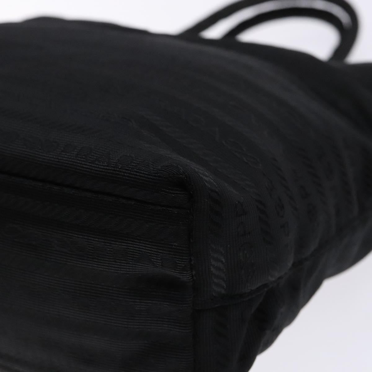 Prada Vintage Zip Handbag Tessuto Black Nylon Handbag (Pre-Owned)