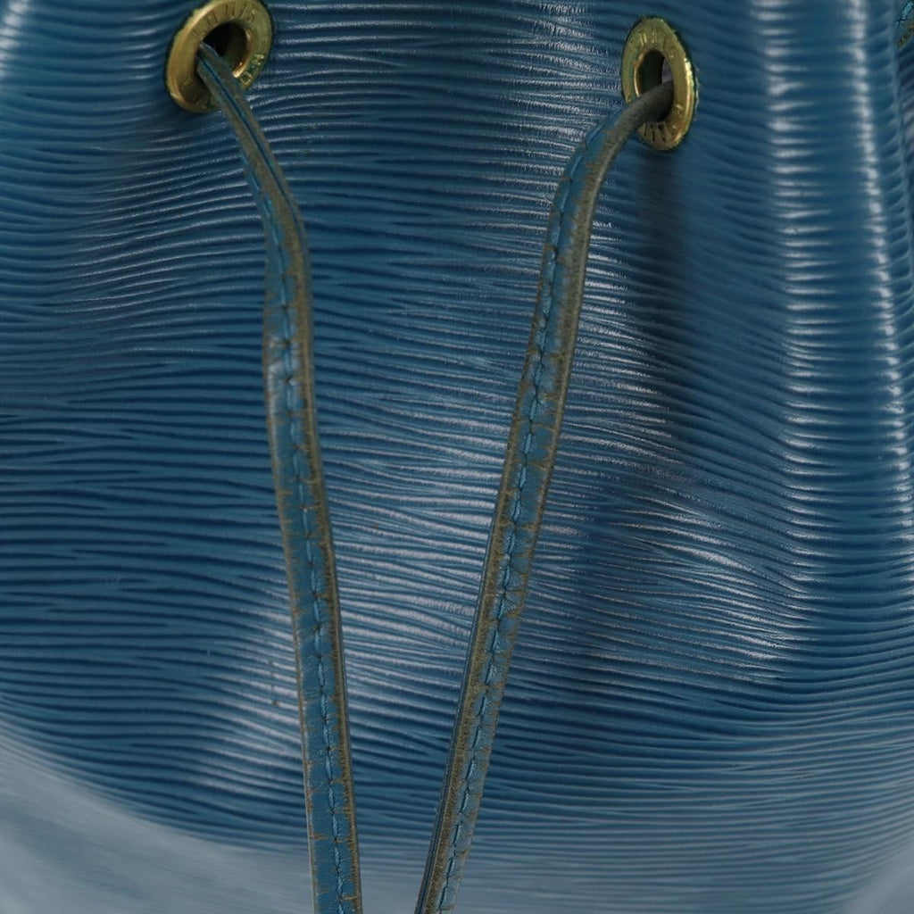 Louis Vuitton Petit Noe Handbag Epi Leather Blue Leather Shoulder Bag Bag (Pre-Owned)