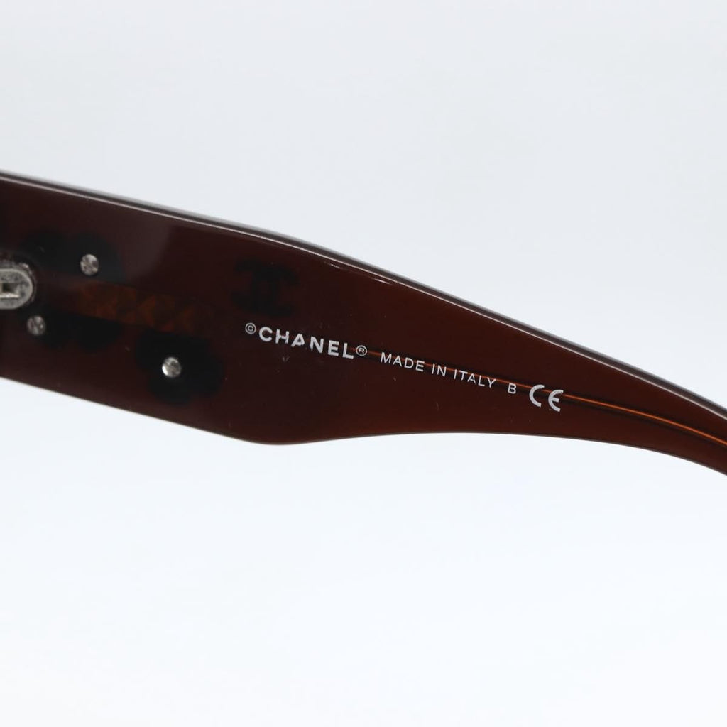 Chanel Camélia Sunglasses Plastic Brown Plastic Sunglasse Accessory (Pre-Owned)
