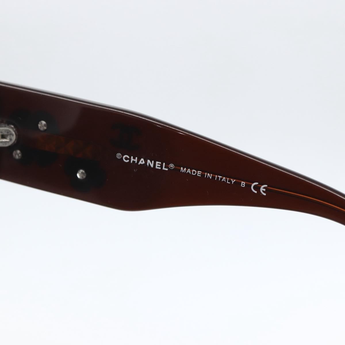 Chanel Camélia Sunglasses Plastic Brown Plastic Sunglasse Accessory (Pre-Owned)