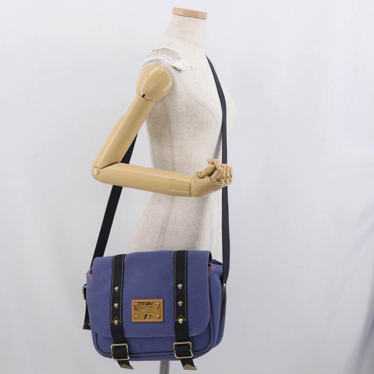 Louis Vuitton Antigua Besace Messenger Bag Canvas Blue Canvas Shoulder Bag Bag (Pre-Owned)