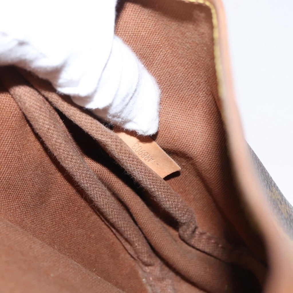 Louis Vuitton Saumur Handbag Monogram Canvas Brown Canvas Shoulder Bag Bag (Pre-Owned)