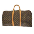 Louis Vuitton Keepall Bag Monogram Canvas Brown Canvas Travel Bag Bag (Pre-Owned)