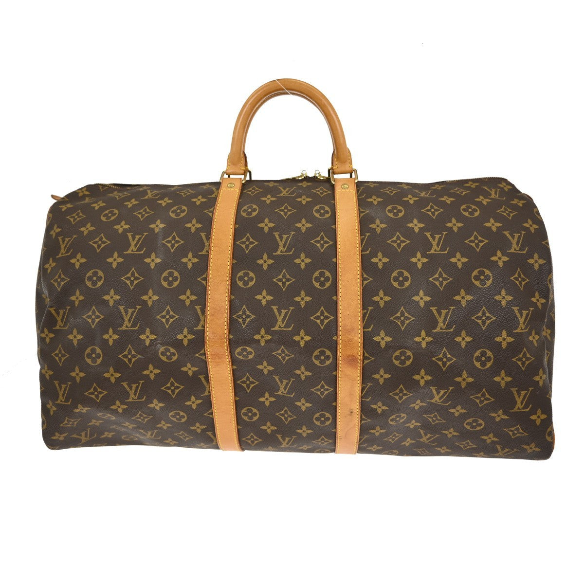 Louis Vuitton Keepall Bag Monogram Canvas Brown Canvas Travel Bag Bag (Pre-Owned)