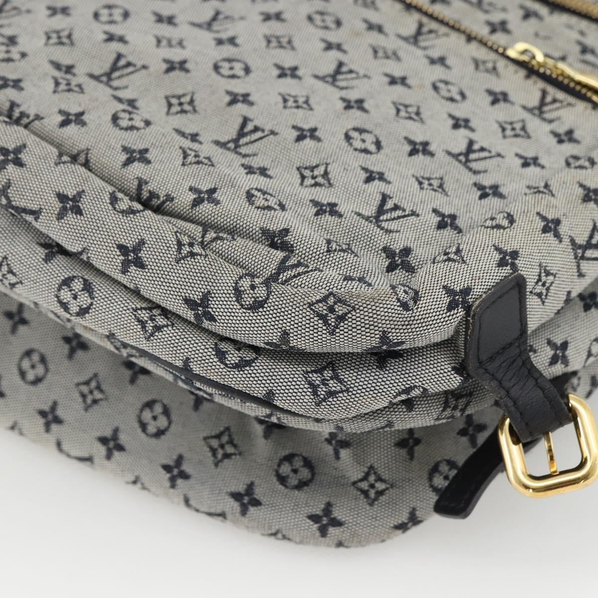 Louis Vuitton Sac Maman Handbag Mini Lin Blue Canvas Shoulder Bag Bag (Pre-Owned)