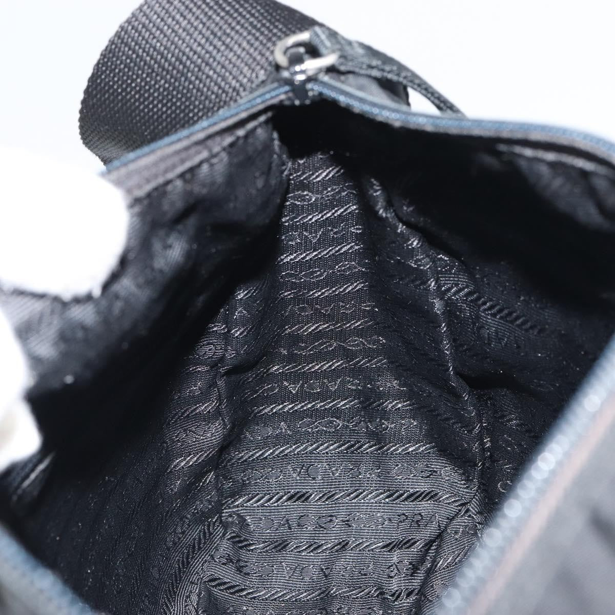 Prada Front Zip Messenger Bag Tessuto Black Nylon Shoulder Bag Bag (Pre-Owned)