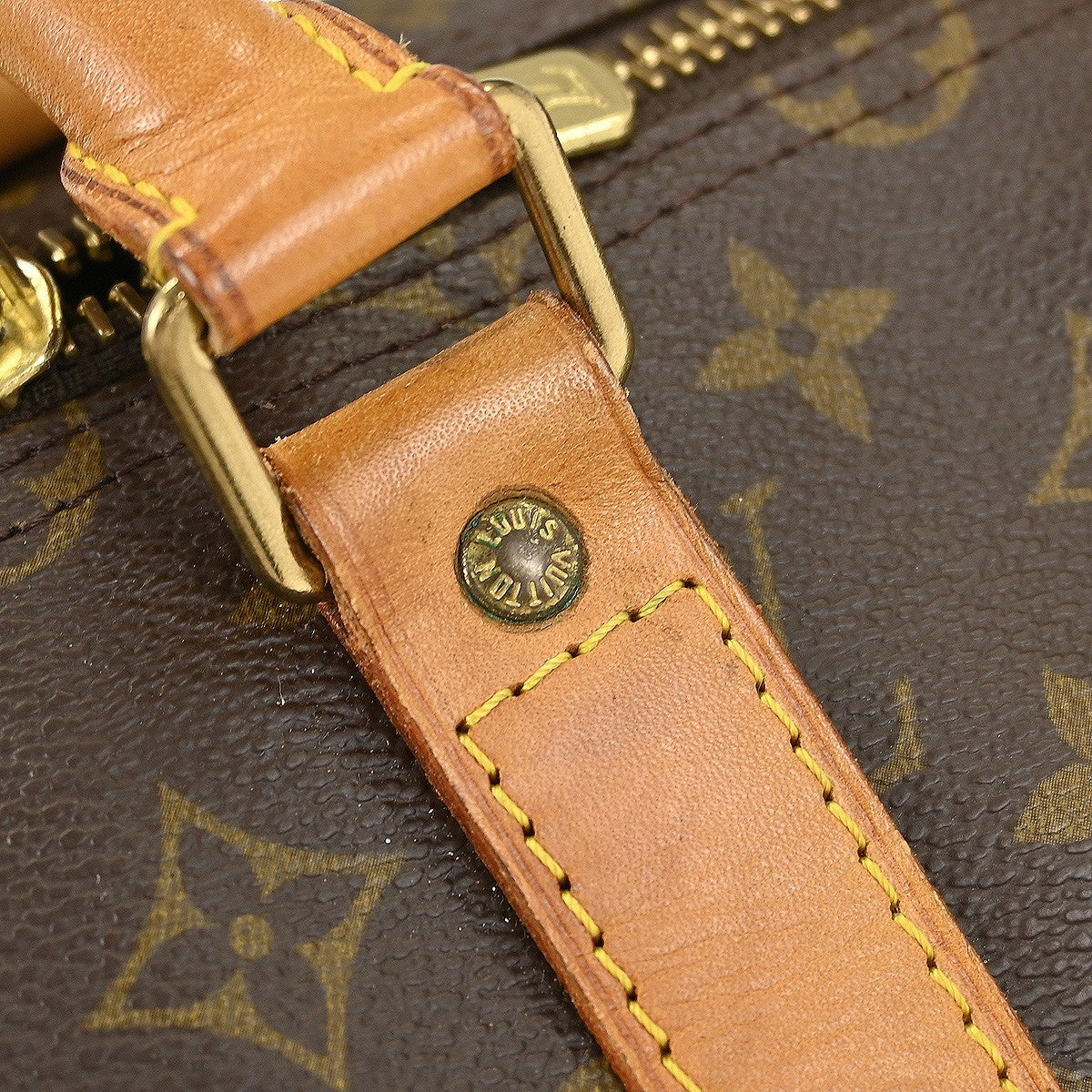 Louis Vuitton Keepall Bag Monogram Canvas Brown Canvas Travel Bag Bag (Pre-Owned)