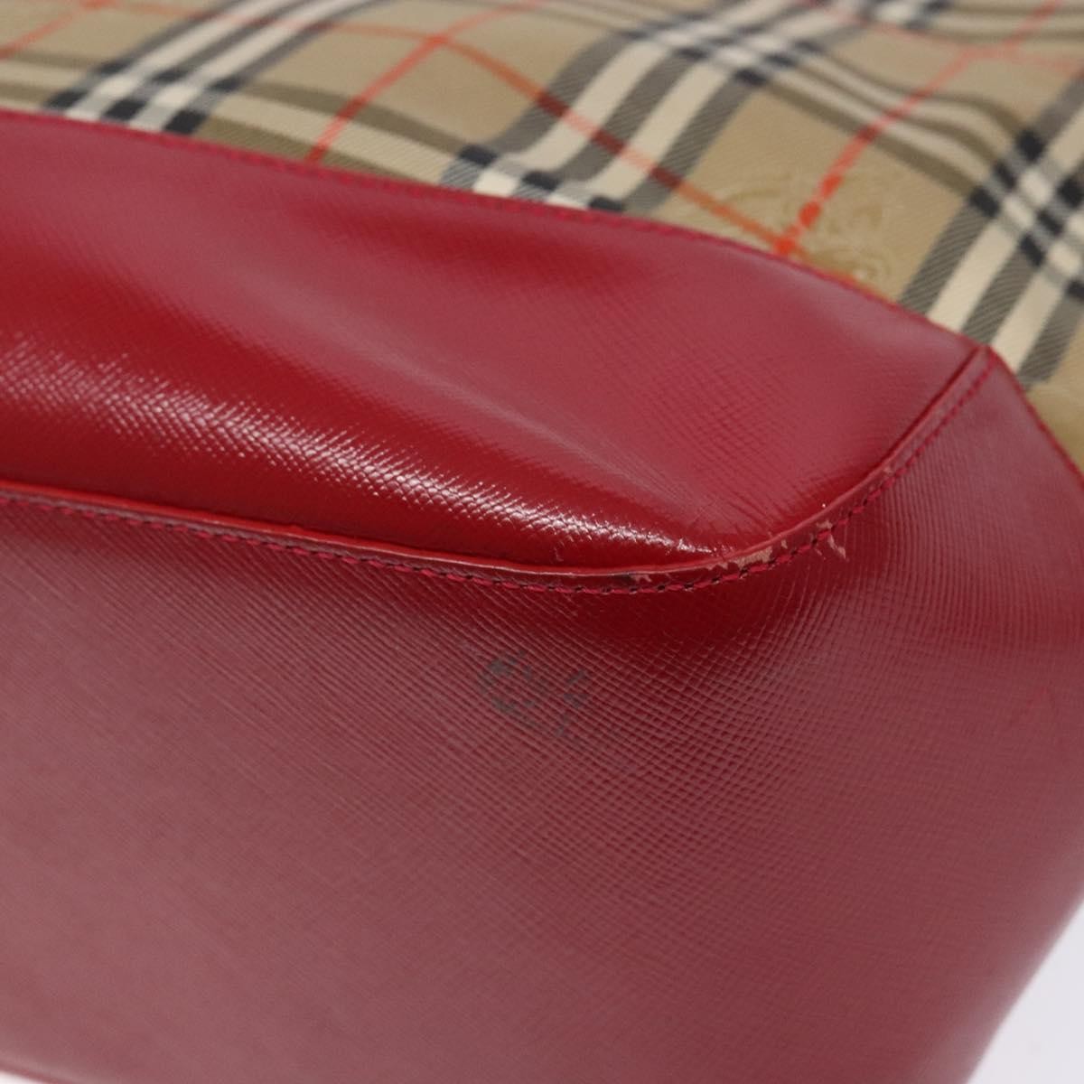 Burberry Nova Check Handbag Nova Check Canvas Beige Canvas Handbag (Pre-Owned)