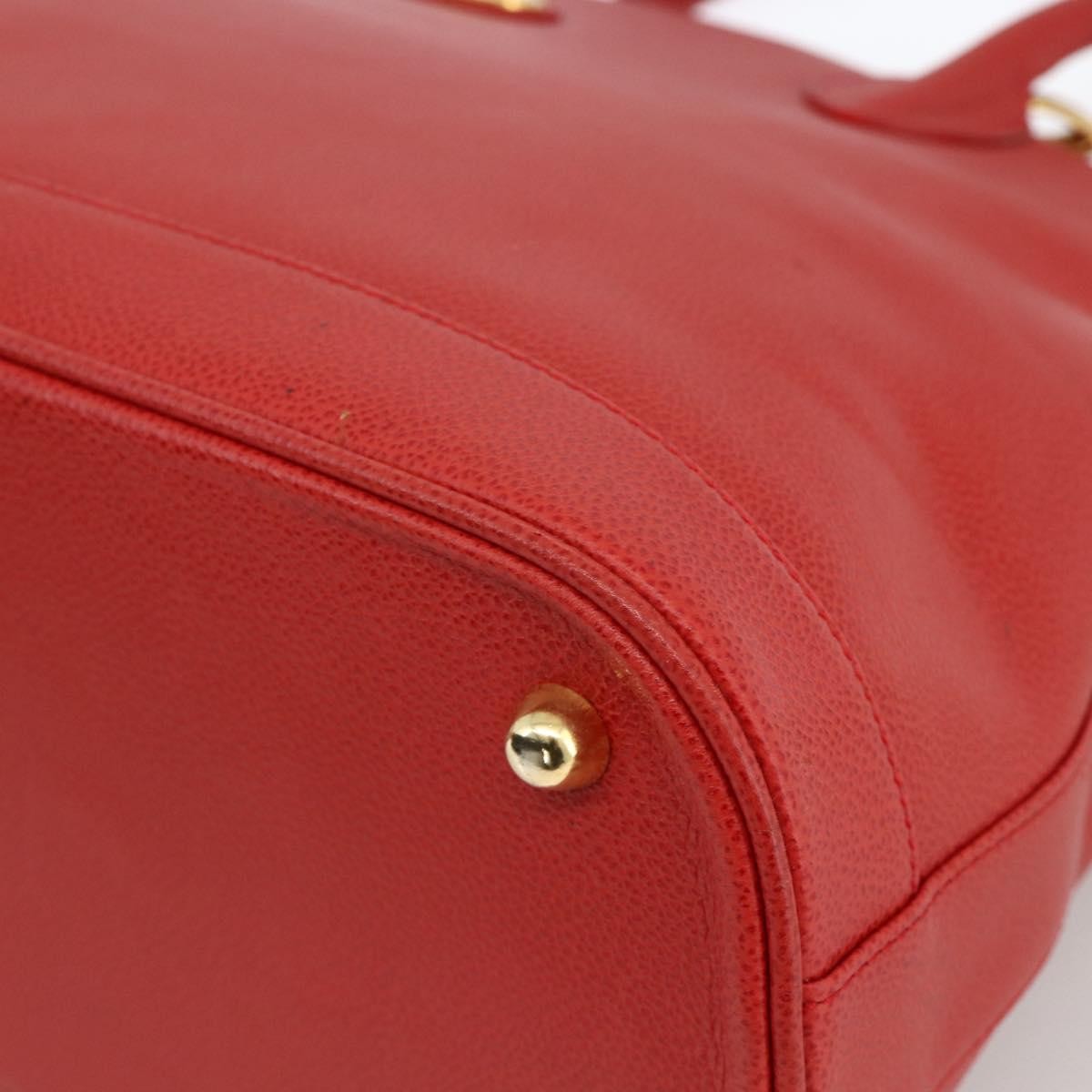 Burberry Vintage Handbag Leather Red Leather Handbag (Pre-Owned)