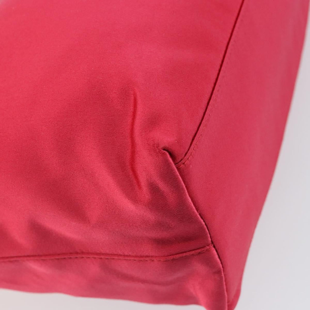 Prada Vintage Handbag Satin Red Satin Handbag (Pre-Owned)
