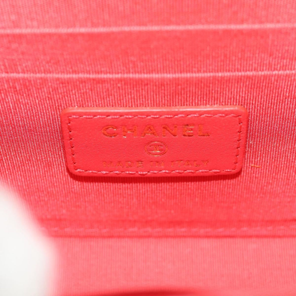 Chanel Trendy Cc Clutch With Chain Quilted Lambskin Red Leather Clutche & Pouche Bag (Pre-Owned)