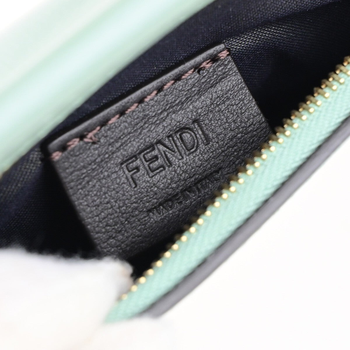 Fendi Smartphone Case Leather Green Leather Bag (Pre-Owned)