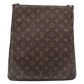 Louis Vuitton Musette Handbag Monogram Canvas Brown Canvas Shoulder Bag Bag (Pre-Owned)