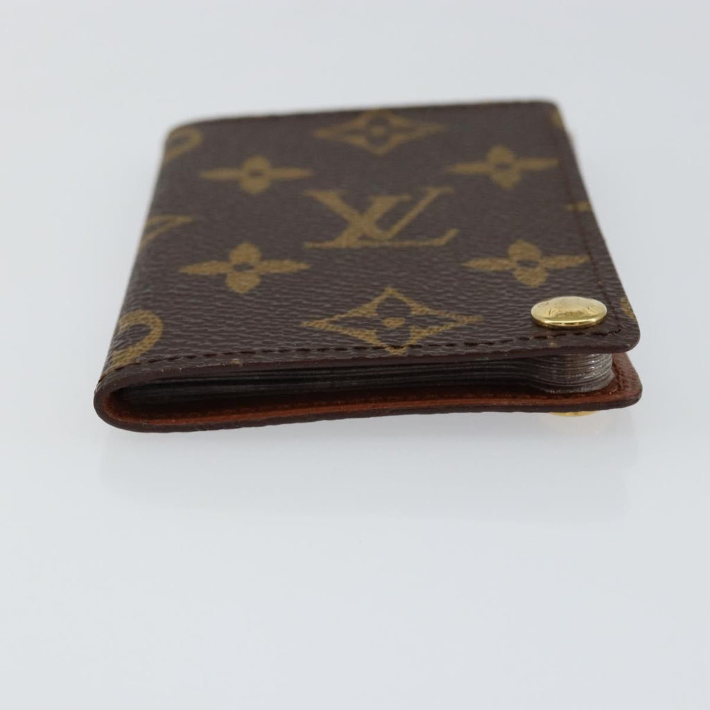 Louis Vuitton Porte Cartes Pression Card Case Monogram Canvas Brown Canvas Card Holders Accessory (Pre-Owned)