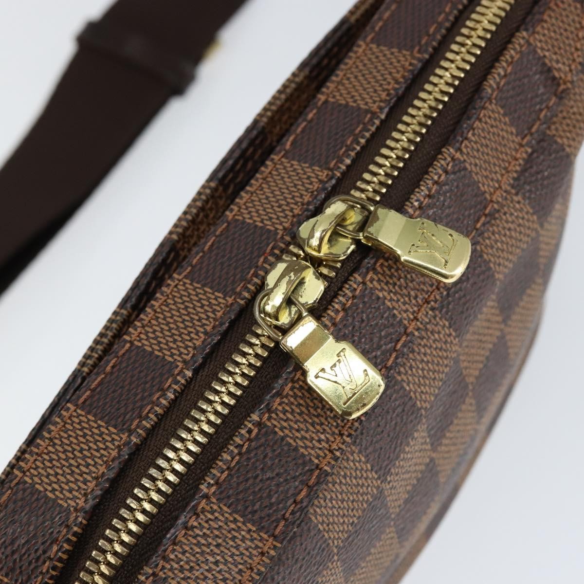 Louis Vuitton Geronimos Waist Bag Damier Brown Canvas Clutche & Pouche Bag (Pre-Owned)