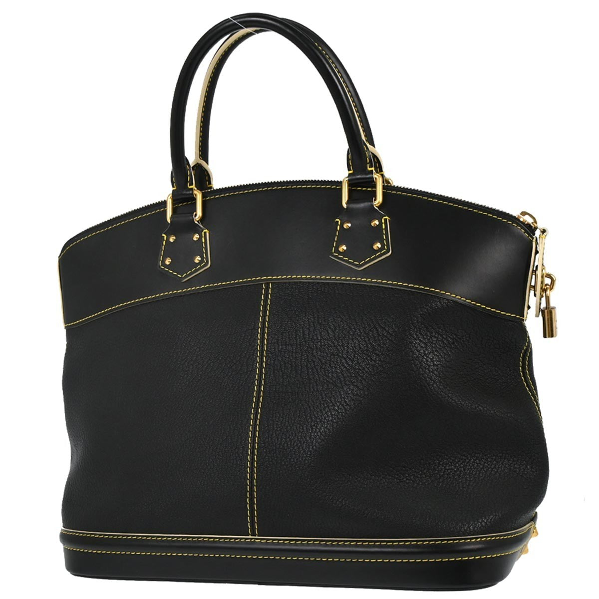 Louis Vuitton Suhali Lockit Handbag Leather Black Leather Handbag (Pre-Owned)