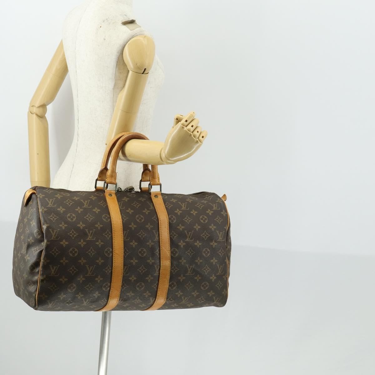 Louis Vuitton Keepall Bag Monogram Canvas Brown Canvas Travel Bag Bag (Pre-Owned)