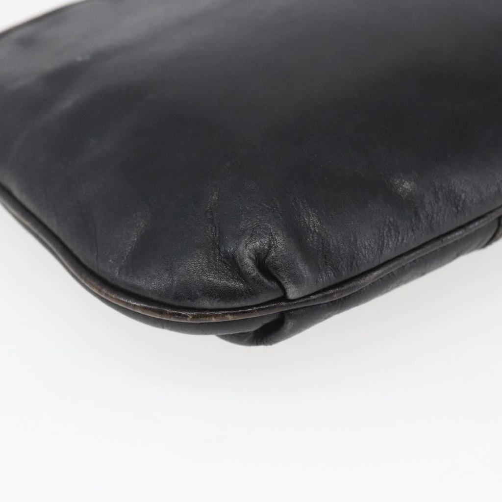 Fendi Vintage Shoulderbag Leather Black Leather Shoulder Bag Bag (Pre-Owned)