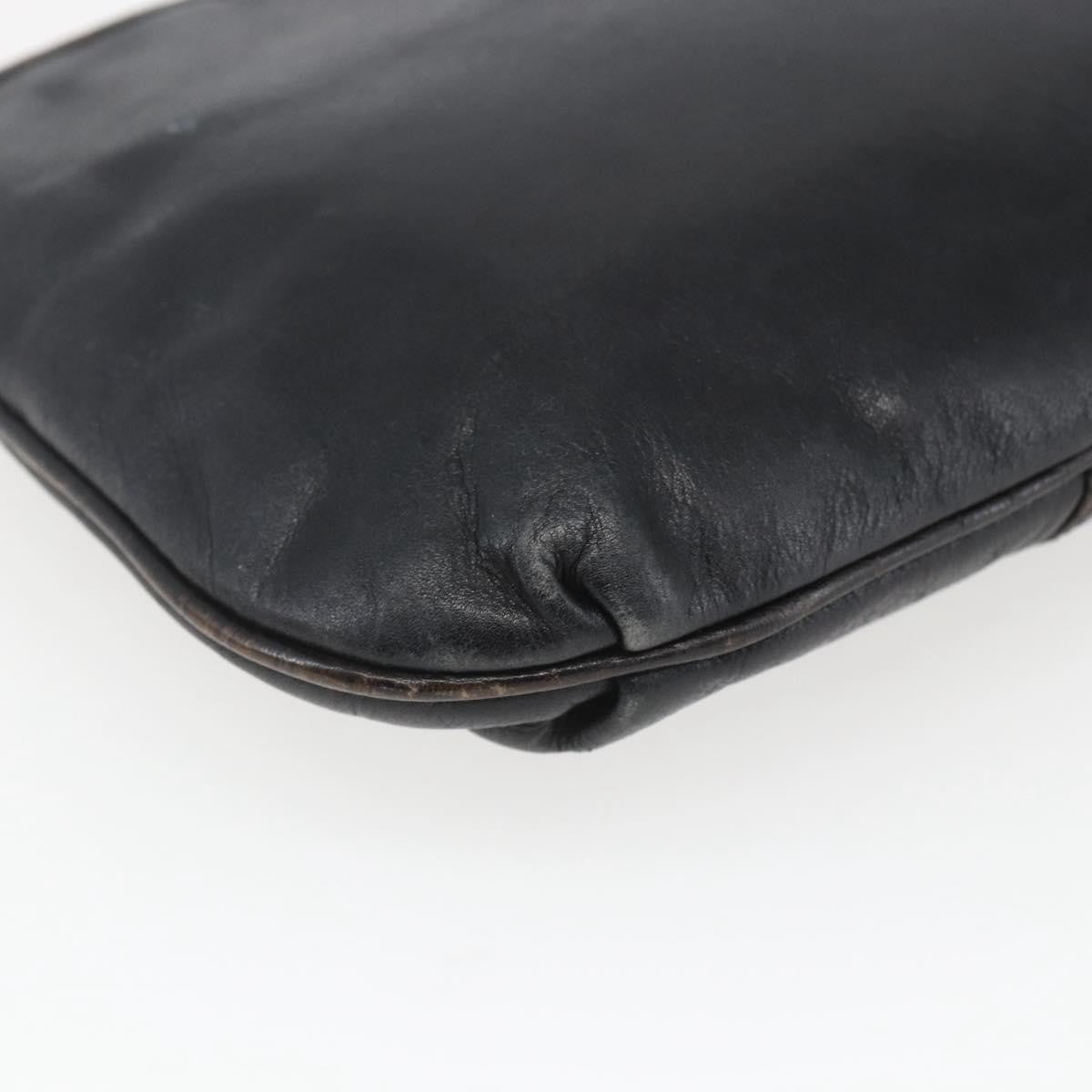 Fendi Vintage Shoulderbag Leather Black Leather Shoulder Bag Bag (Pre-Owned)