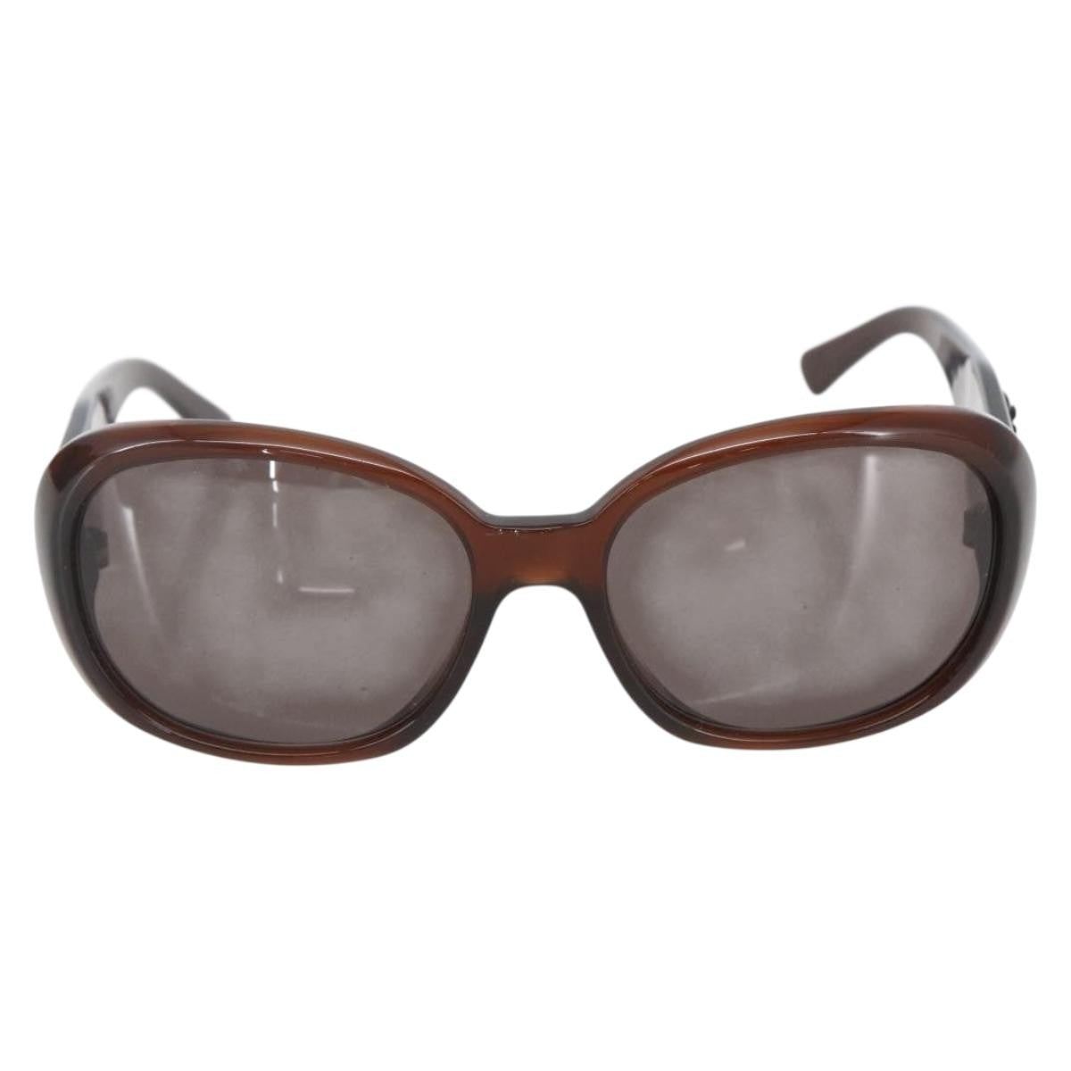 Chanel Camélia Sunglasses Plastic Brown Plastic Sunglasse Accessory (Pre-Owned)