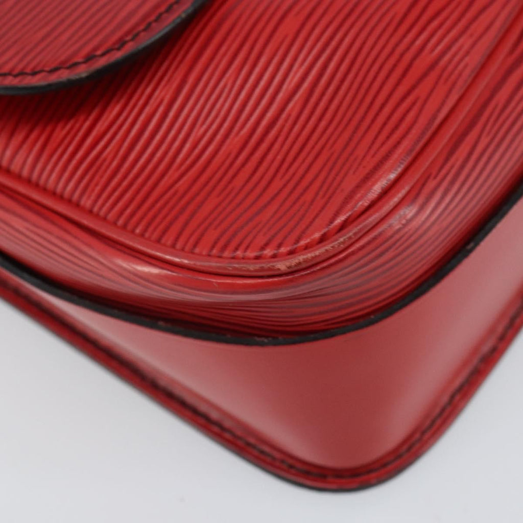 Louis Vuitton Cartouchiere Handbag Epi Leather Red Leather Shoulder Bag Bag (Pre-Owned)