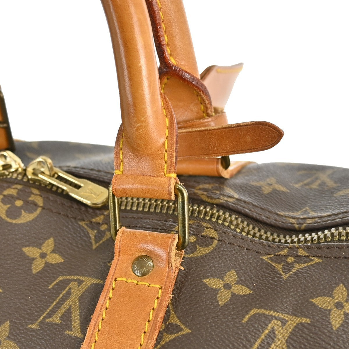 Louis Vuitton Keepall Bag Monogram Canvas Brown Canvas Travel Bag Bag (Pre-Owned)
