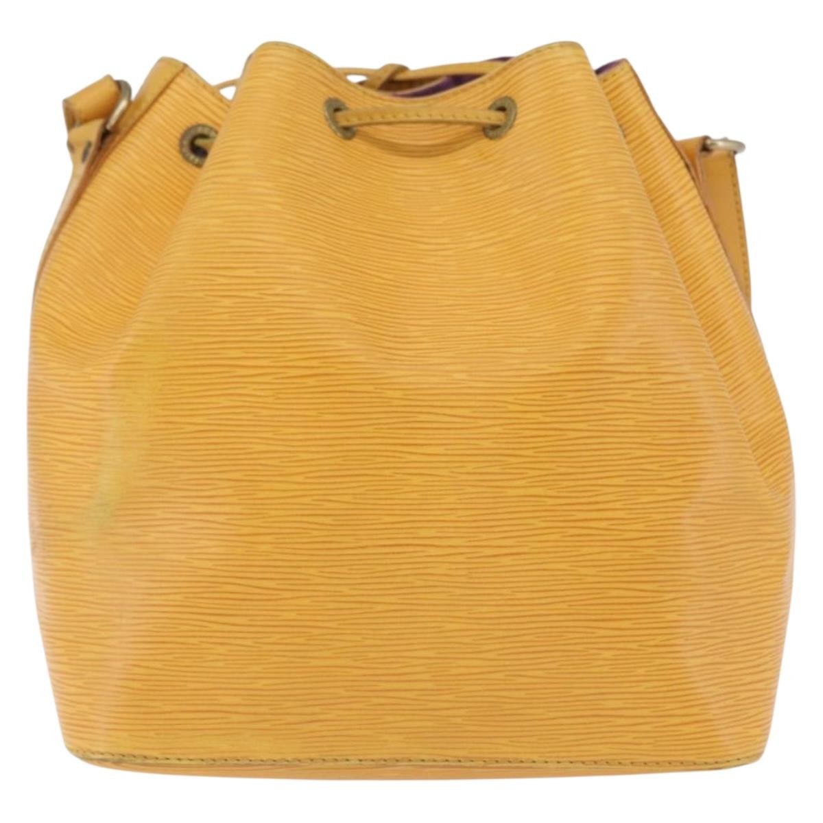 Louis Vuitton Petit Noe Handbag Epi Leather Yellow Leather Shoulder Bag Bag (Pre-Owned)