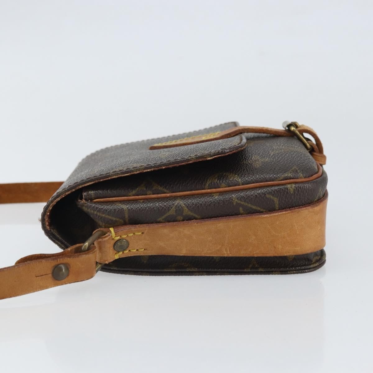 Louis Vuitton Cartouchiere Handbag Monogram Canvas Brown Canvas Shoulder Bag Bag (Pre-Owned)