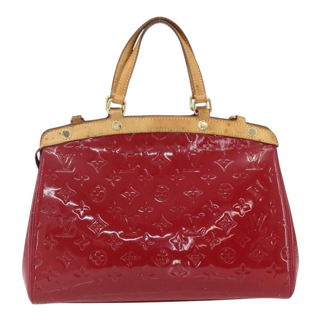 Louis Vuitton Brea Handbag Monogram Vernis Red Patent_Leather Handbag (Pre-Owned)