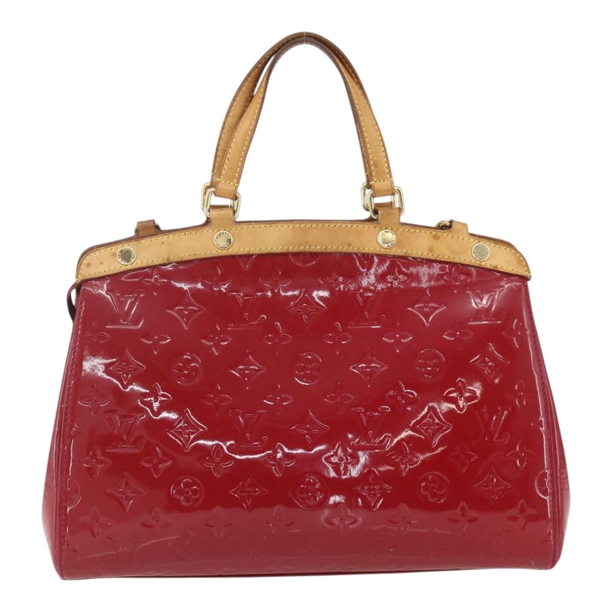 Louis Vuitton Brea Handbag Monogram Vernis Red Patent_Leather Handbag (Pre-Owned)