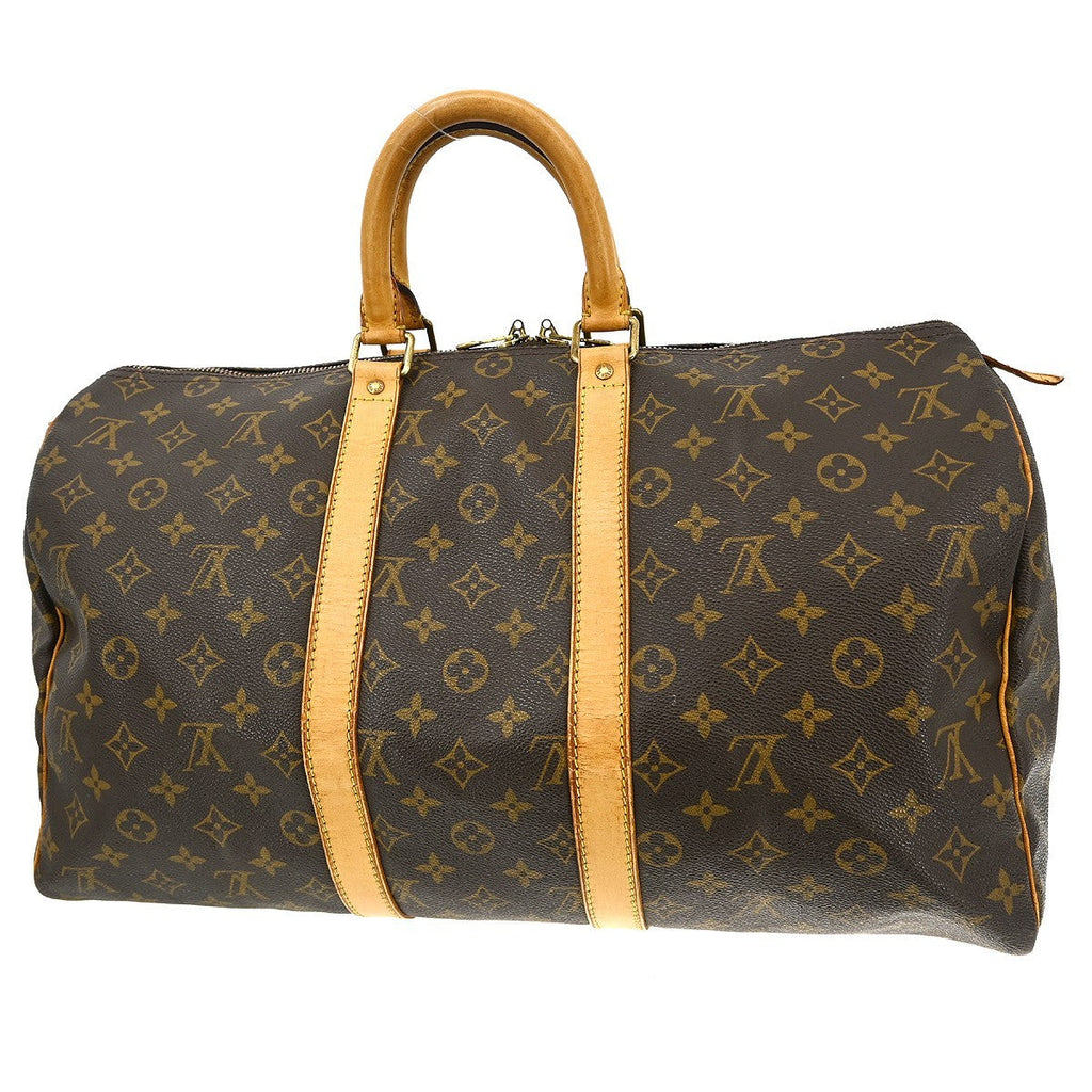 Louis Vuitton Keepall Bag Monogram Canvas Brown Canvas Travel Bag Bag (Pre-Owned)