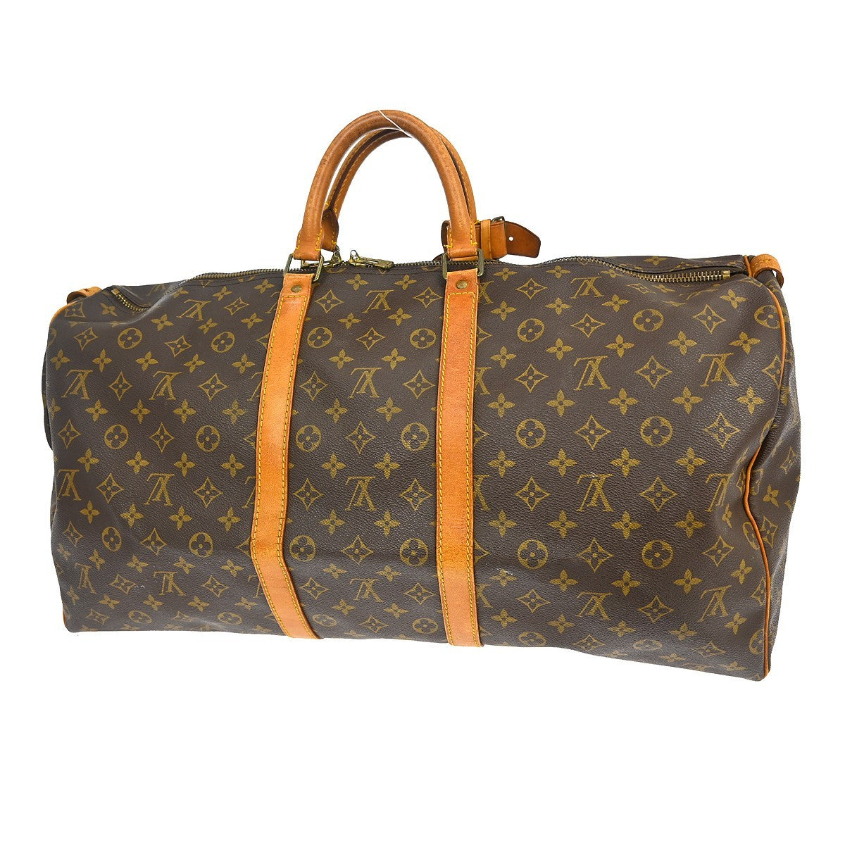 Louis Vuitton Keepall Bag Monogram Canvas Brown Canvas Travel Bag Bag (Pre-Owned)