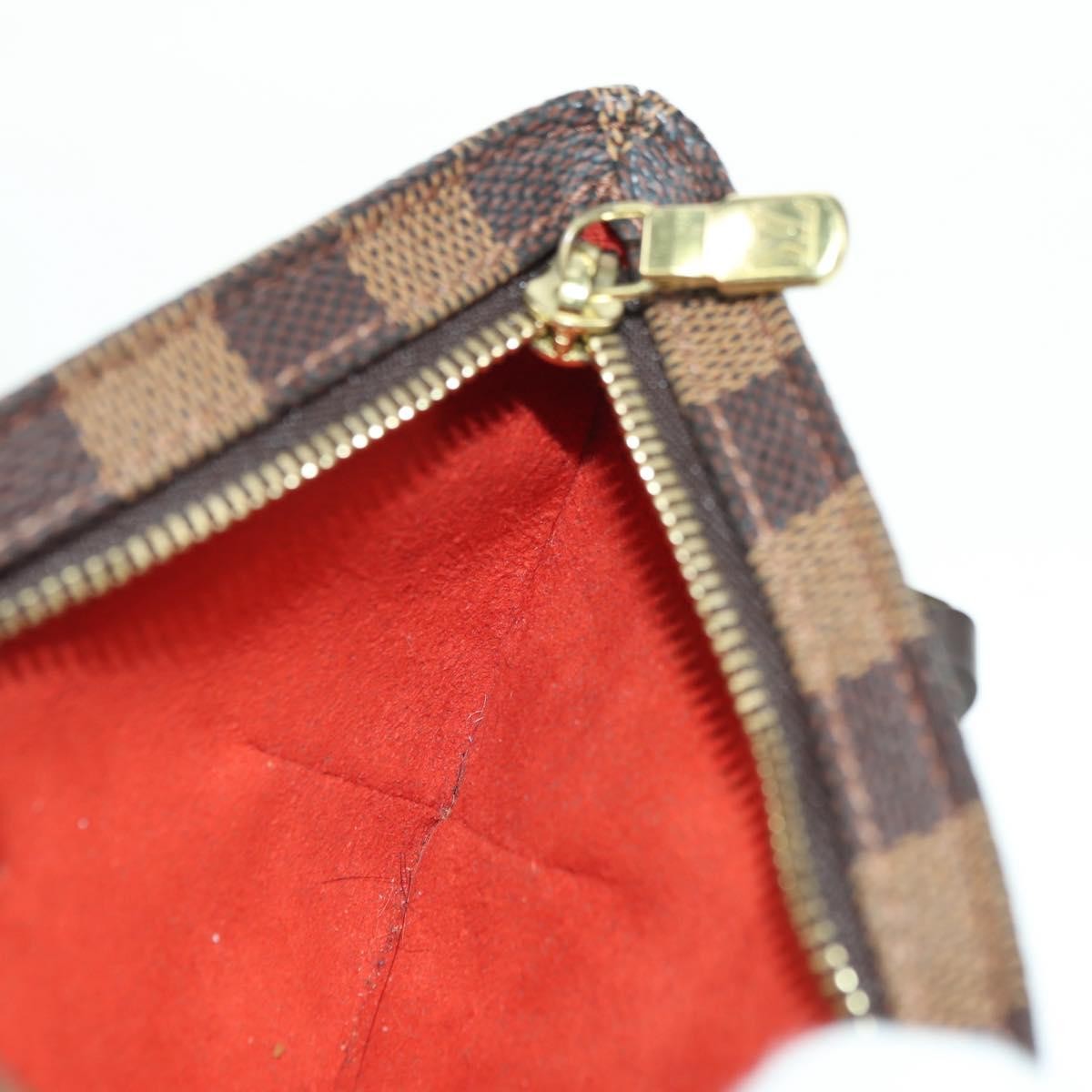 Louis Vuitton Manosque Pochette Damier Brown Canvas Clutche & Pouche Bag (Pre-Owned)