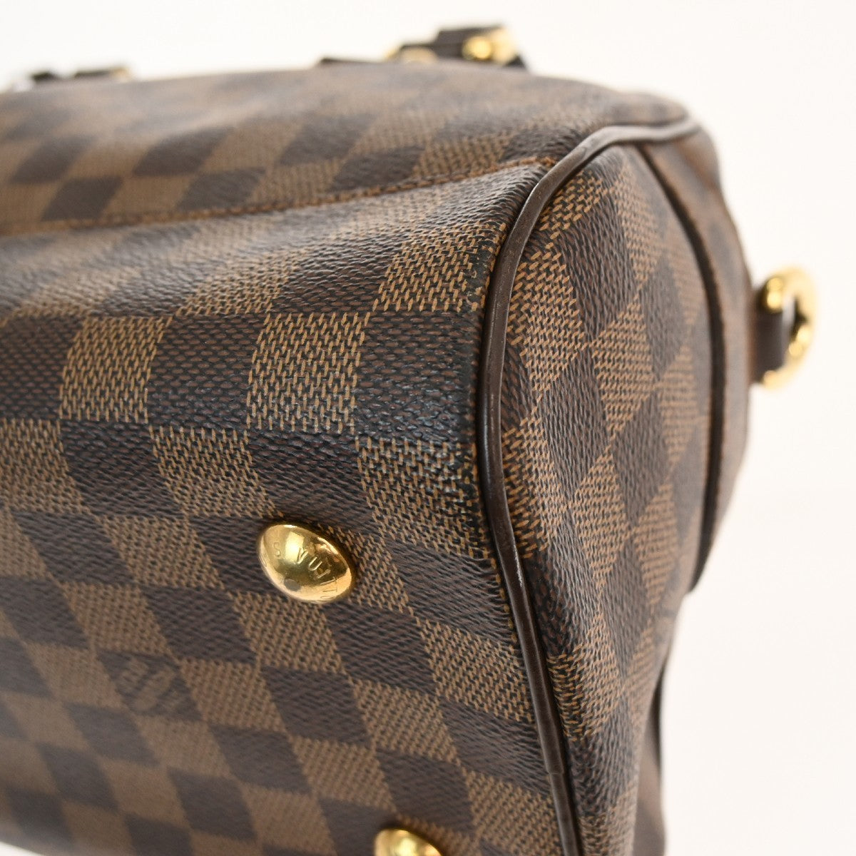 Louis Vuitton Duomo Boston Bag Damier Brown Canvas Handbag (Pre-Owned)