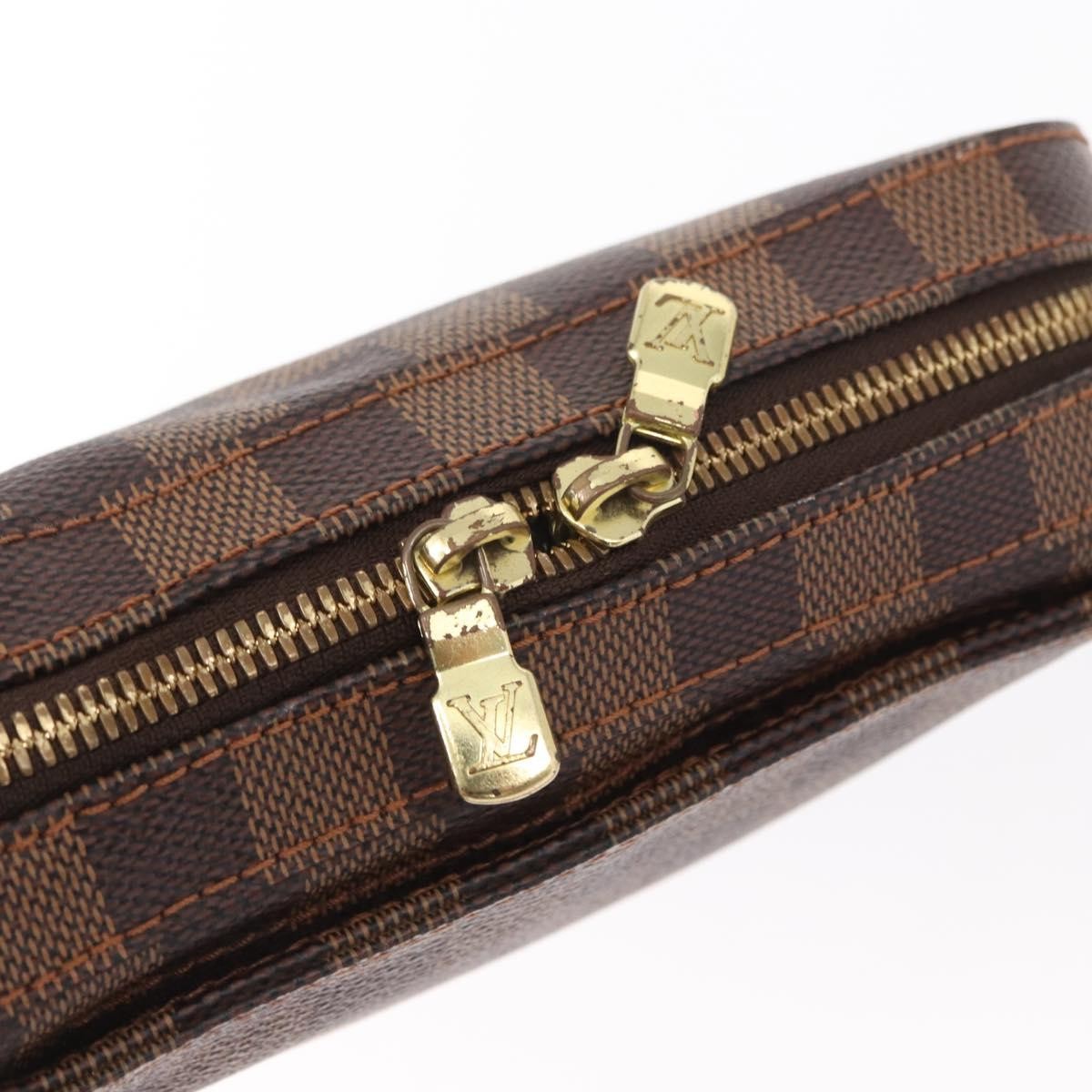 Louis Vuitton Geronimos Waist Bag Damier Brown Canvas Clutche & Pouche Bag (Pre-Owned)