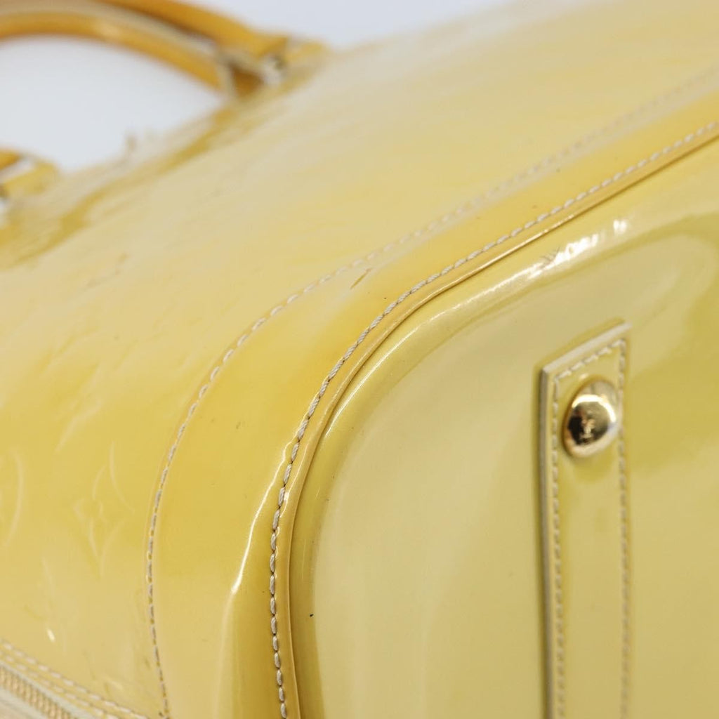 Louis Vuitton Alma Handbag Monogram Vernis Yellow Patent_Leather Handbag (Pre-Owned)