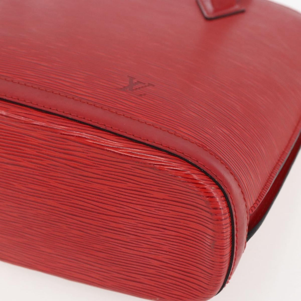 Louis Vuitton Lussac Handbag Epi Leather Red Leather Shoulder Bag Bag (Pre-Owned)