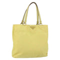 Prada Vintage Tote Nylon Yellow Nylon Tote Bag Bag (Pre-Owned)