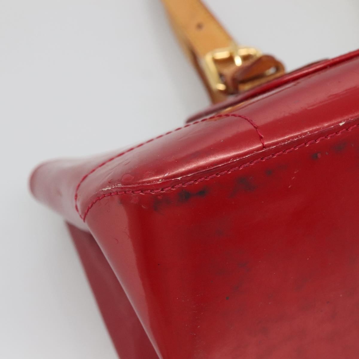 Louis Vuitton Rosewood Avenue Handbag Monogram Vernis Red Patent_Leather Handbag (Pre-Owned)