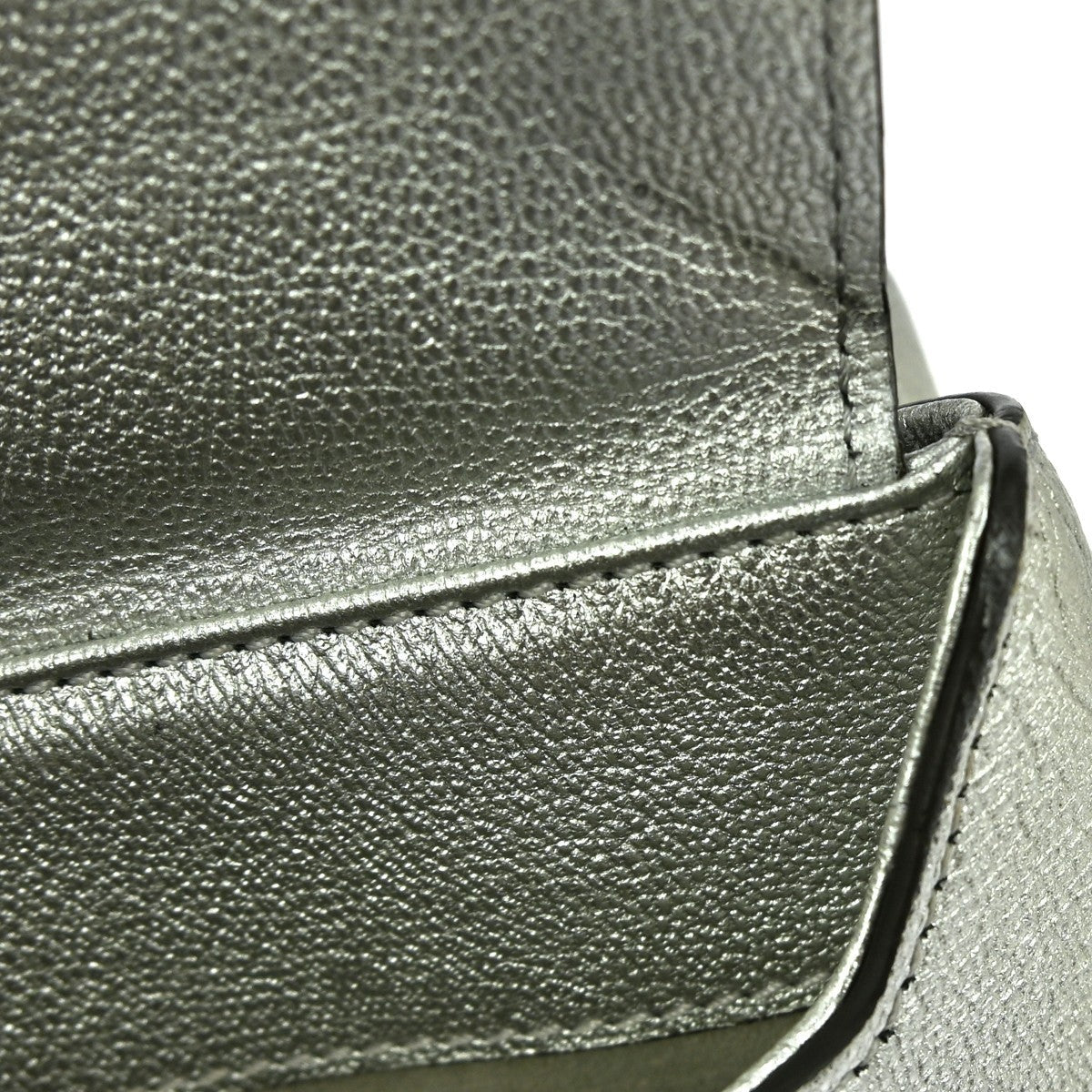 Louis Vuitton Very Chain Bag Whipstitch Leather Silver Leather Shoulder Bag Bag (Pre-Owned)