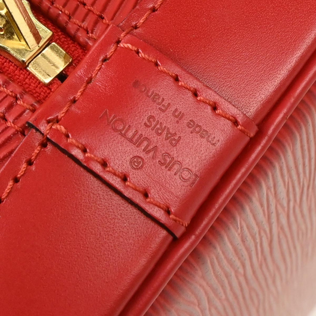 Louis Vuitton Alma Handbag Epi Leather Red Leather Handbag (Pre-Owned)