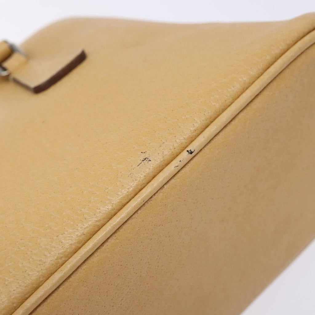 Prada Cuir Promenade Bag Saffiano Leather Beige Leather Handbag (Pre-Owned)