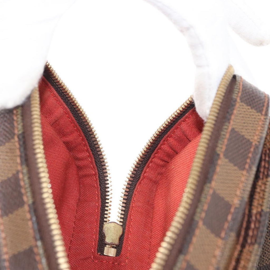 Louis Vuitton Geronimos Waist Bag Damier Brown Canvas Shoulder Bag Bag (Pre-Owned)