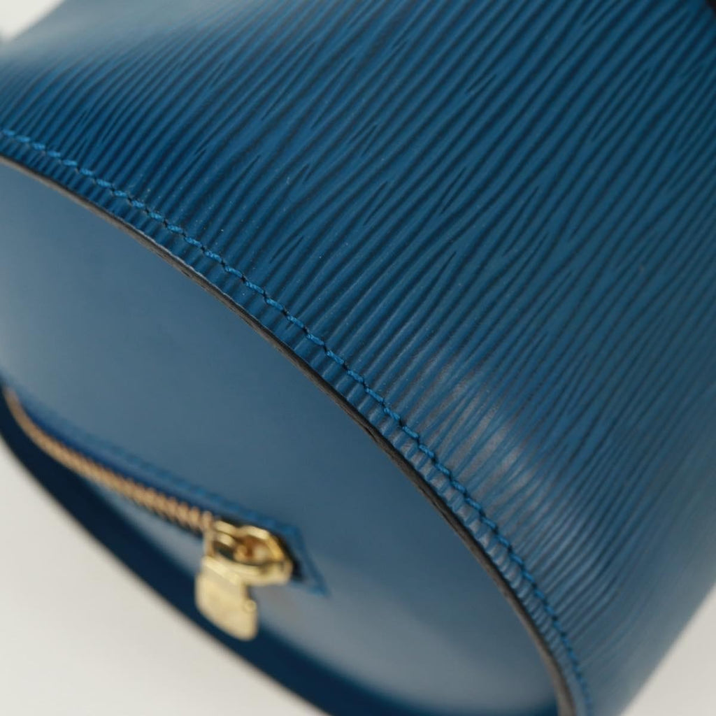 Louis Vuitton Soufflot Handbag Epi Leather Blue Leather Shoulder Bag Bag (Pre-Owned)